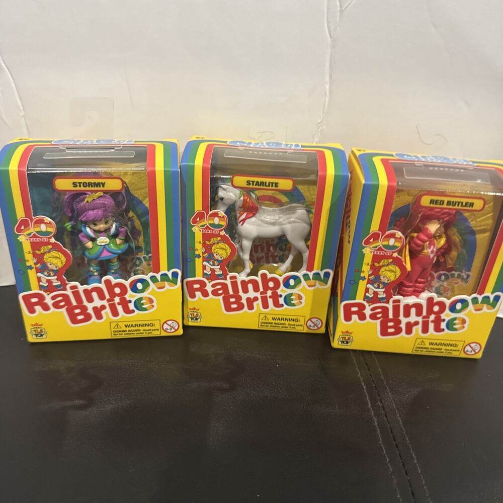 Lot Of 3 Rainbow Brite 40th Anniversary Stormy Starlite Red Butler Figures
